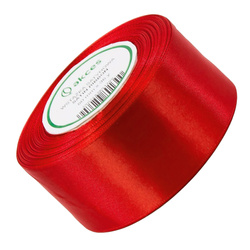 Wstążka satynowa czerwona 50mm - 32mb