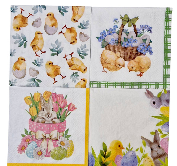 Zestaw startowy do decoupage Wielkanocny 12 elementów