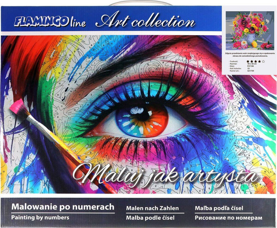 Malowanie po numerach 40x50cm Bukiet - Zestaw na ramie