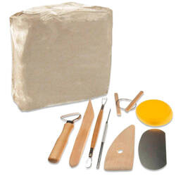 Zestaw rzeźbiarski - Glina 5kg. Zestaw narzędzi do modelowania gliny