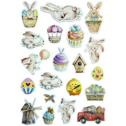 Naklejki wielkanocne mix 20szt