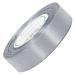 Wstążka satynowa ciemna srebrna 25mm - 32mb