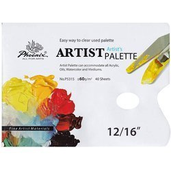 Paletki malarskie jednorazowe papierowe 60 g/m² - 12/16" - 40 arkuszy