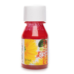 Farba do malowania gliny, ceramiki, porcelany Renesans 50ml karmin