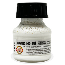 Tusz rysunkowy Koh-I-Noor 20g - kreślarski Biały