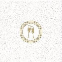 Serwetki ślubne tłoczone 33x33cm -  20szt