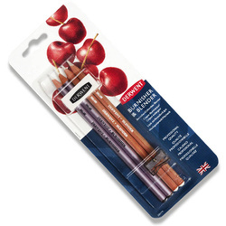 Zestaw narzędzi do rysunku Derwent - kredka, blender, gumka, temperówka