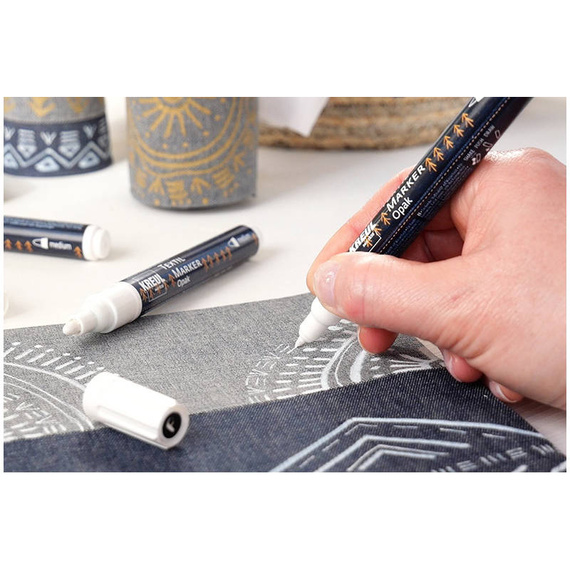 Pisak do tkanin kryjący Fine 1-2mm - Biały