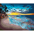 Malowanie po numerach 40x50cm Zachód słońca 1 - Zestaw na ramie