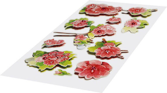 Naklejki papierowe 3D Róże mix 11szt