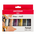 Zestaw farb akrylowych Portrait Amsterdam 6x20ml