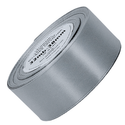 Wstążka satynowa ciemna srebrna 38mm - 32mb