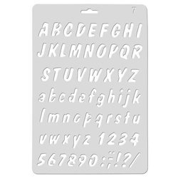 Szablon plastikowy A4 - alfabet i cyfry nr 07 Koh-I-Noor