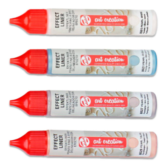 Perełki w płynie Art Creation konturówka 3D - Zestaw 4x28ml