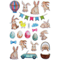 Naklejki wielkanocne wypukłe mix 22szt