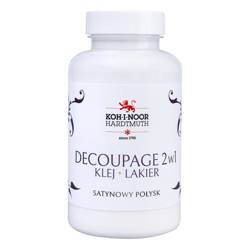 Klej i lakier decoupage 2w1 Koh-I-Noor 200ml - satynowy połysk