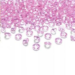 Diamentowe konfetti 12mm Kryształ Svarovski 100szt - j. różowe