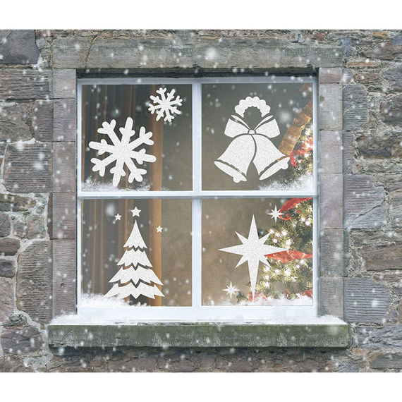 Szablony do sztucznego śniegu 8szt. - ozdabianie okien