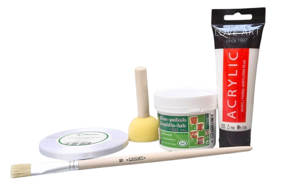 Zestaw startowy do decoupage Serca 17 elementów