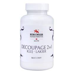 Klej i lakier decoupage 2w1 Koh-I-Noor 200ml - matowy