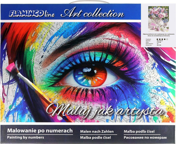 Malowanie po numerach 40x50cm Bukiet 5 - Zestaw na ramie