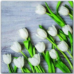 Serwetka do Decoupage 33x33cm - White Tulips