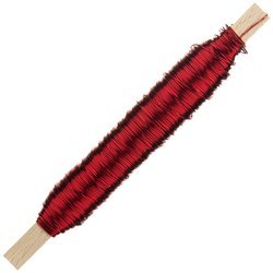 Drut florystyczny na patyku - Czerwony 0,5mm 100g