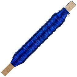 Drut florystyczny na patyku - Niebieski 0,5mm 100g
