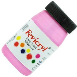 Farba akrylowa 50 ml do tkanin i drewna Fevicryl - Baby pink - jasnoróżowa