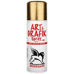 Farba metaliczna akrylowa w sprayu 200ml Renesans Art&Grafik, gold look - złoto
