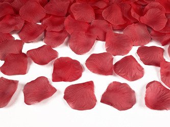 Sztuczne płatki róż 100 szt czerwone (007)