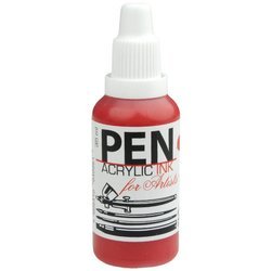 Tusz akrylowy PEN do aerografu 35 ml - 06 Karmin