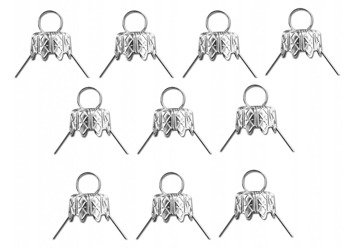Zawieszki do bombek 10mm srebrne haczyki 10 sztuk 