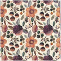 Serwetka 33x33cm - Violet floral pattern kwiaty